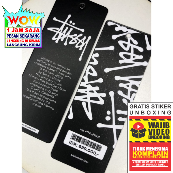 Stussy clothing discount hang tag