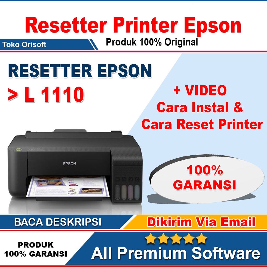 Jual Software Resetter Epson L1110 Video Cara Aktivasi Dan Reset Printer Full Version Shopee 9626