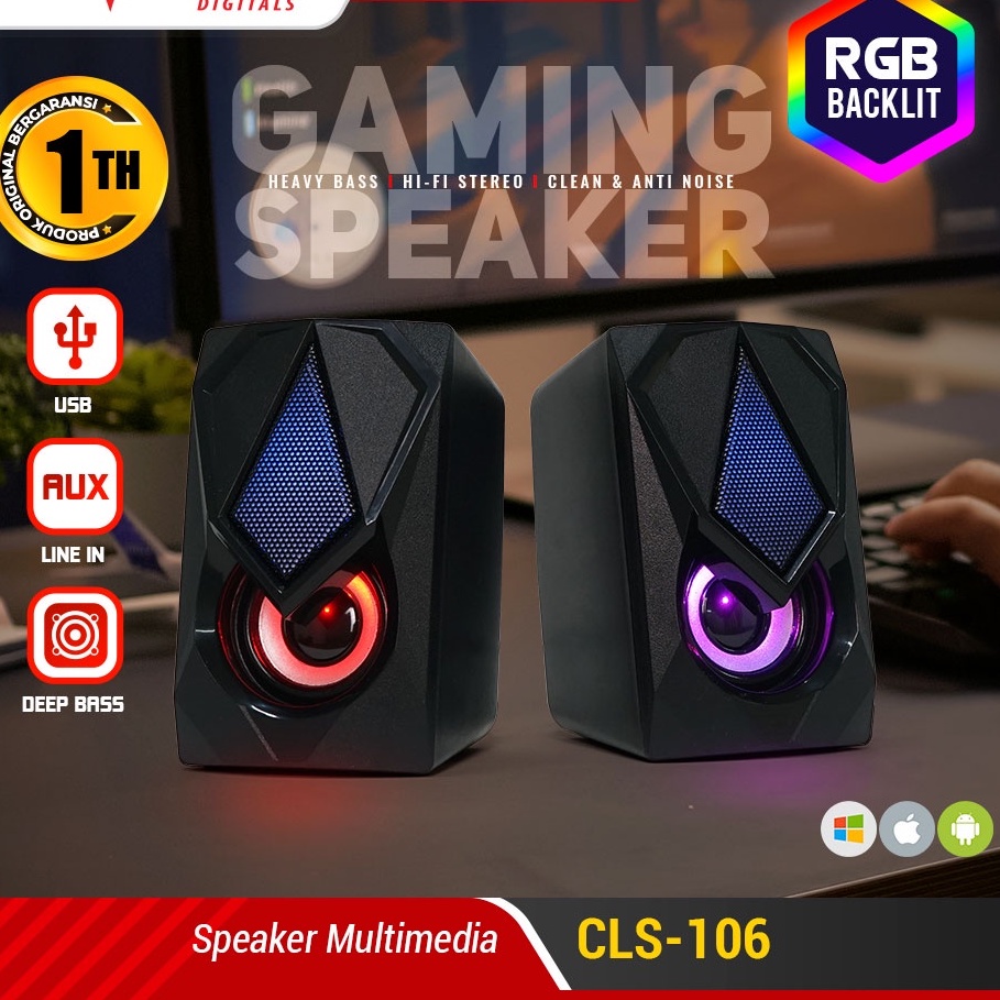 Jual Advance Speaker Gaming RGB Led CLS-106 RGB Gaming Speaker Dual ...