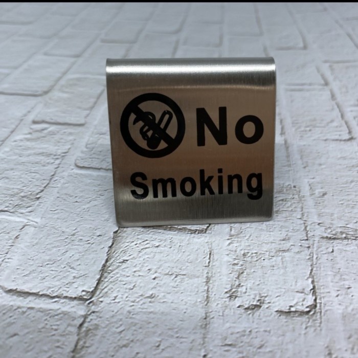 Jual no smoking sign. plat dilarang merokok stainless besi High Quality ...
