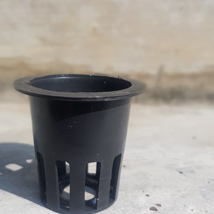 isi 10 pcs NetPot Net Pot Hidroponik Hitam 5 cm