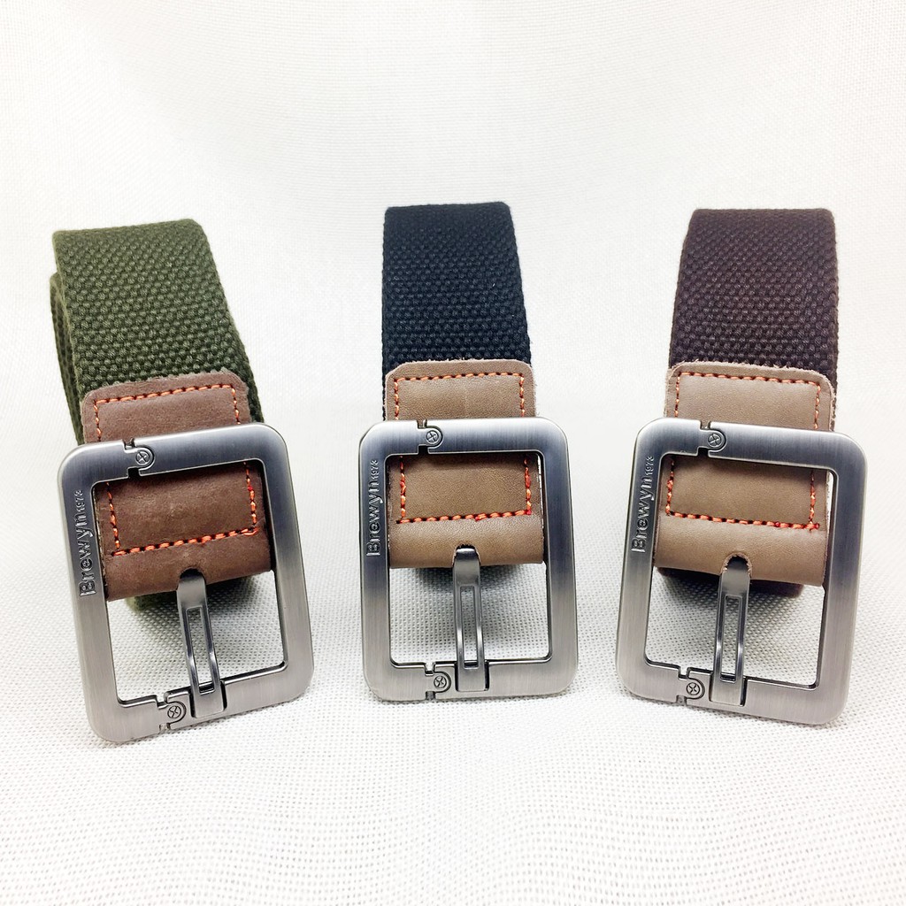 Promo BREWYN LEONARD Ikat pinggang pria gesper pria canvas belt Diskon 67%  di Seller TOKO1973 Official Store - Tomang, Kota Jakarta Barat