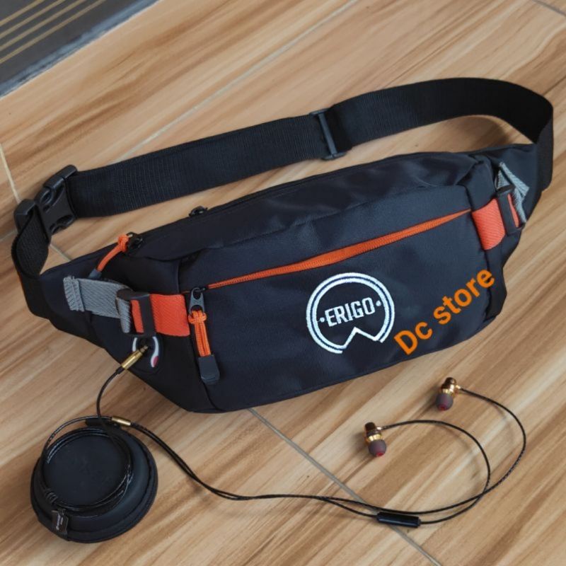 Jual ERIGO TAS WAIST BAG BLACK Shopee Indonesia