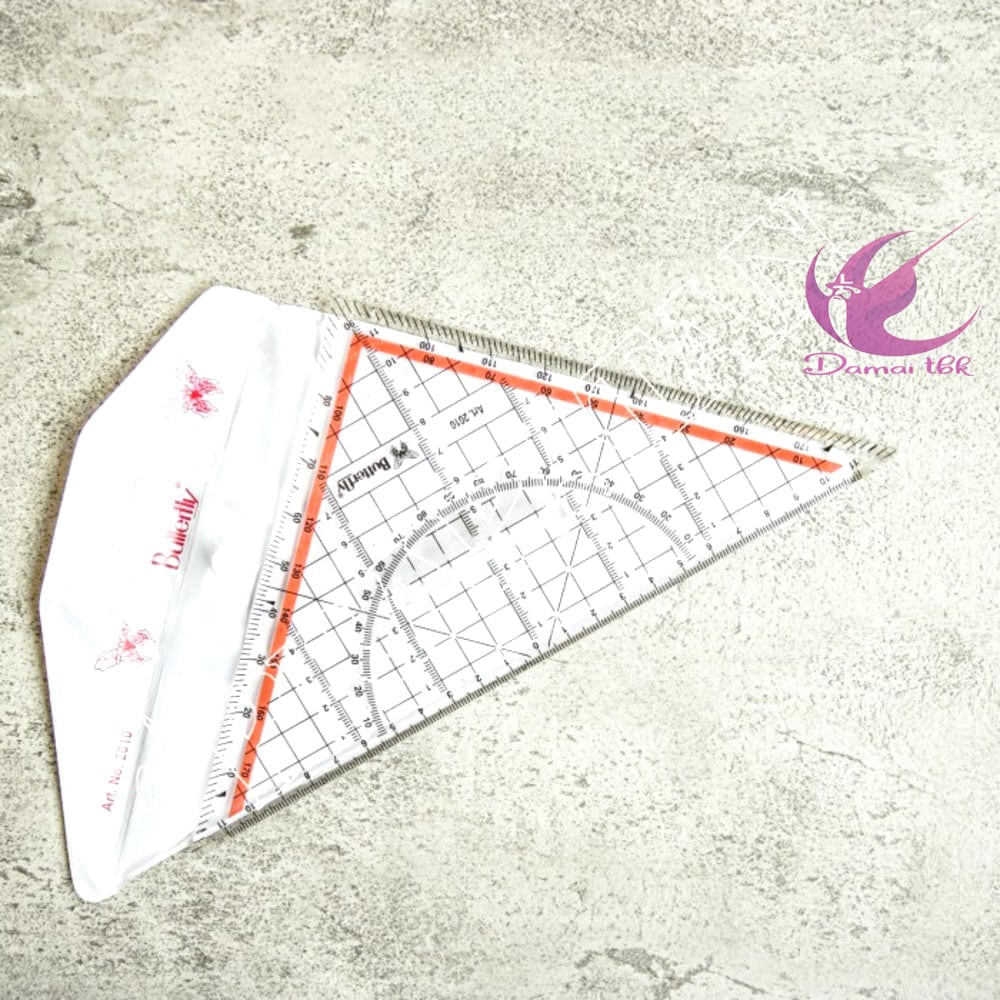 Jual Penggaris Segitiga 2010 Butterfly Triangle Ruler | Shopee Indonesia