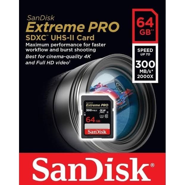 Jual SD Card SanDisk Extreme Pro SDXC 64GB 300MB/s (SDSDXDK-064G-GN4IN ...