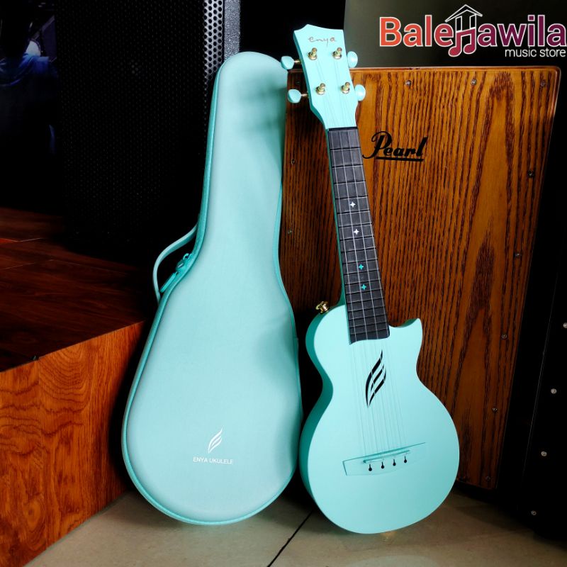 Jual Soprano Ukulele Enya Nova U Mini Black Blue White 21" Carbon