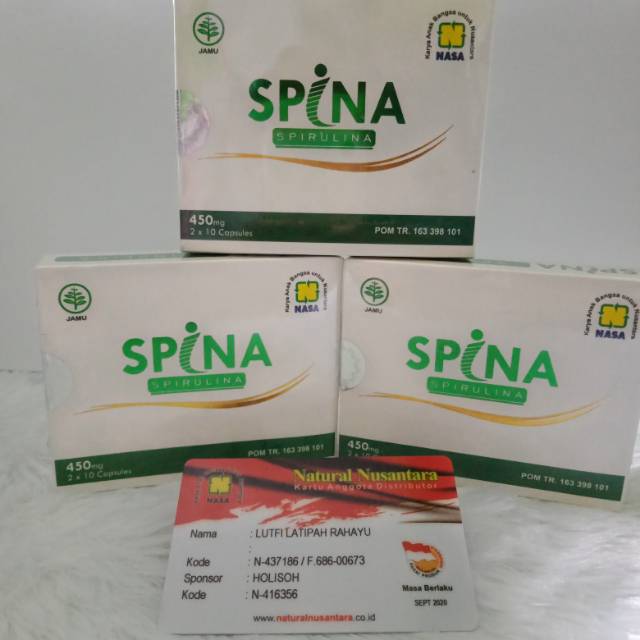 Jual SPIRULINA BLISTER 20 KAPSUL ORIGINAL NASA Solusi Sehat Dan