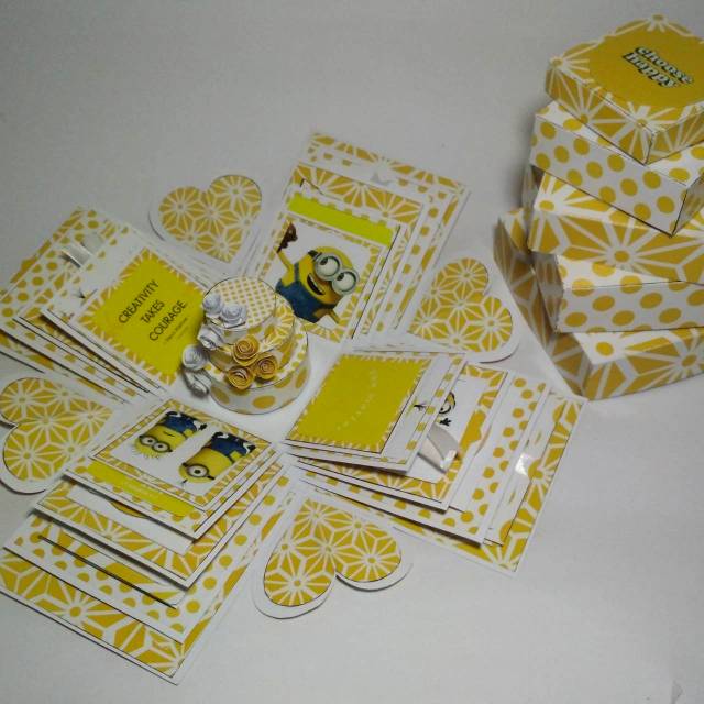 Jual Exploding Box Hadiah Unik | MINIONS 5 Layers | Explosion Box ...