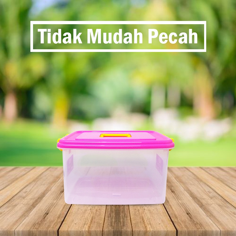 Jual SHINPO Handy Container Box Organizer Storage with Lock Klip 25 L ...
