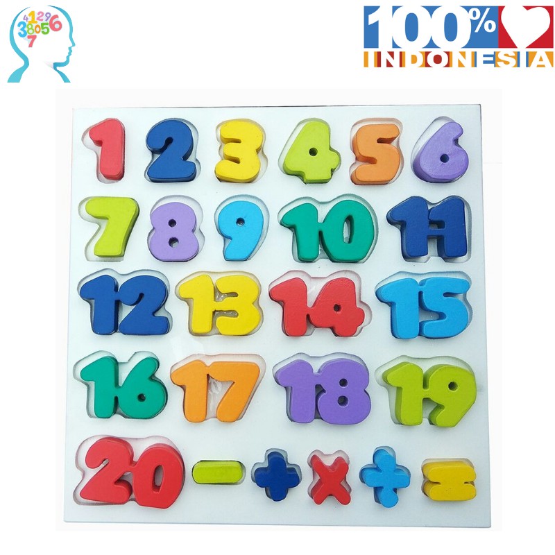 Jual Mainan Kayu Edukasi Anak Balita PAUD TK | Puzzle Chunky Mengenal ...