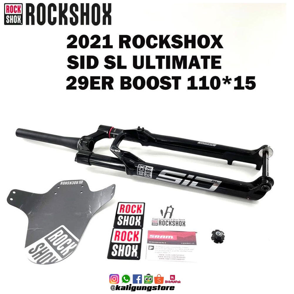 Jual Fork ROCKSHOX SID SL ULTIMATE 29er DebonAir Travel 100mm Boost Lightest MTB Air Fork Fork Angin teringan Shopee Indonesia