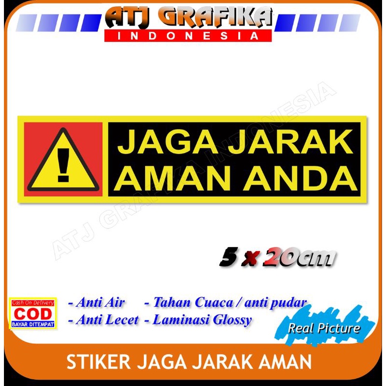 Jual Stiker Jaga Jarak Aman Sticker Safety Riding Mobil Motor ...