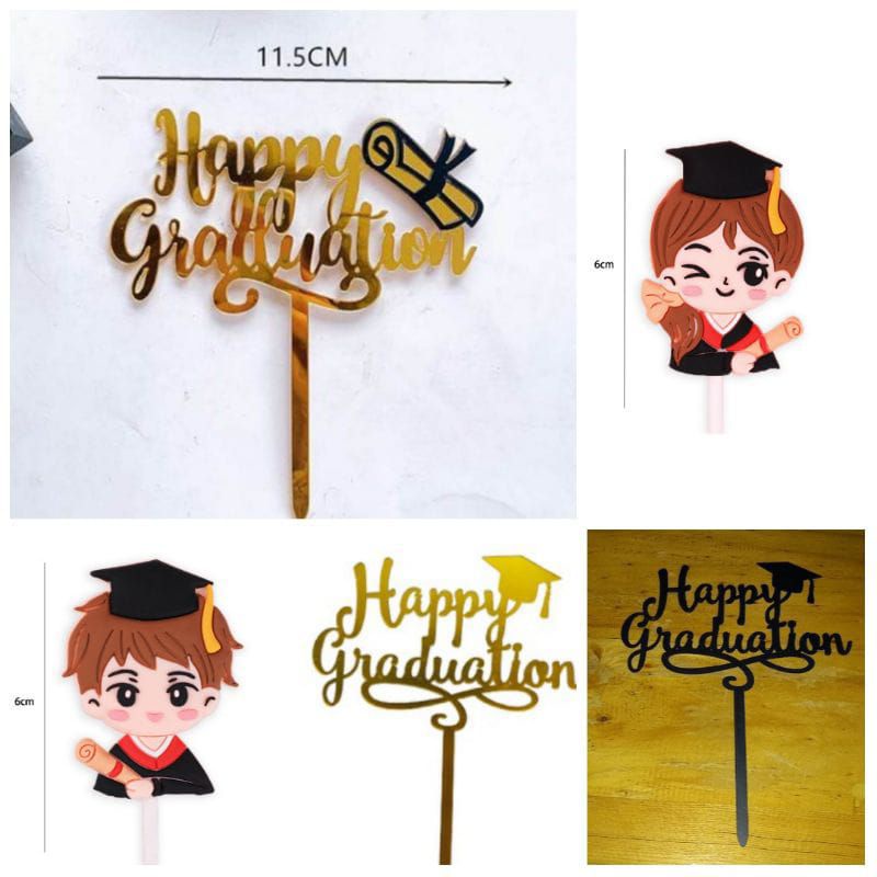 Jual Cake Topper Happy Graduation | Shopee Indonesia