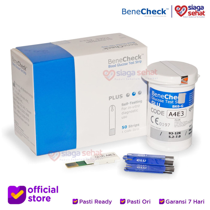 Jual Benecheck - Test Strip Gula Darah ( Alat Kesehatan ) | Shopee ...