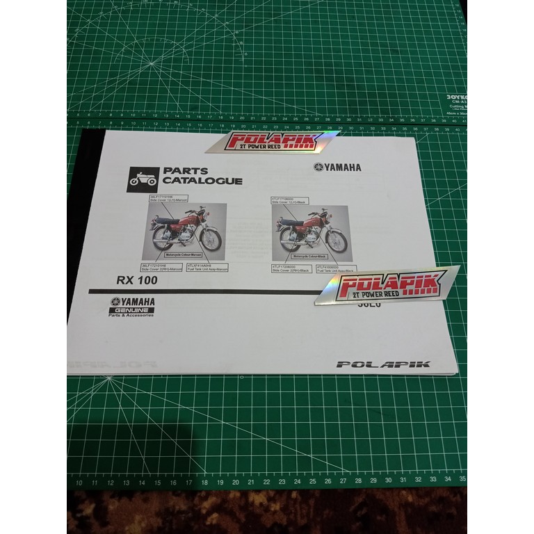 Jual part katalog yamaha rx 100 part catalog catalogue yamaha rx 100 ...