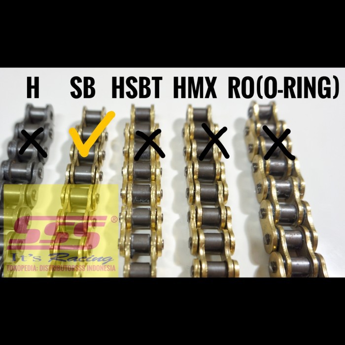 Jual Aksesoris RANTAI SSS 428 SB GOLD 110 LINK SUPRA RX KING F1ZR