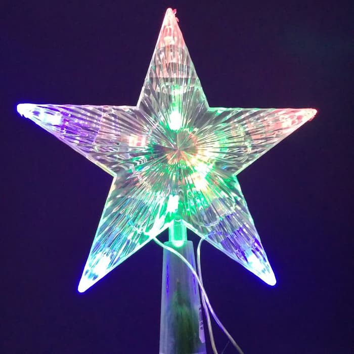 Jual Hiasan Lampu Bintang Ujung Pohon Natal | Shopee Indonesia