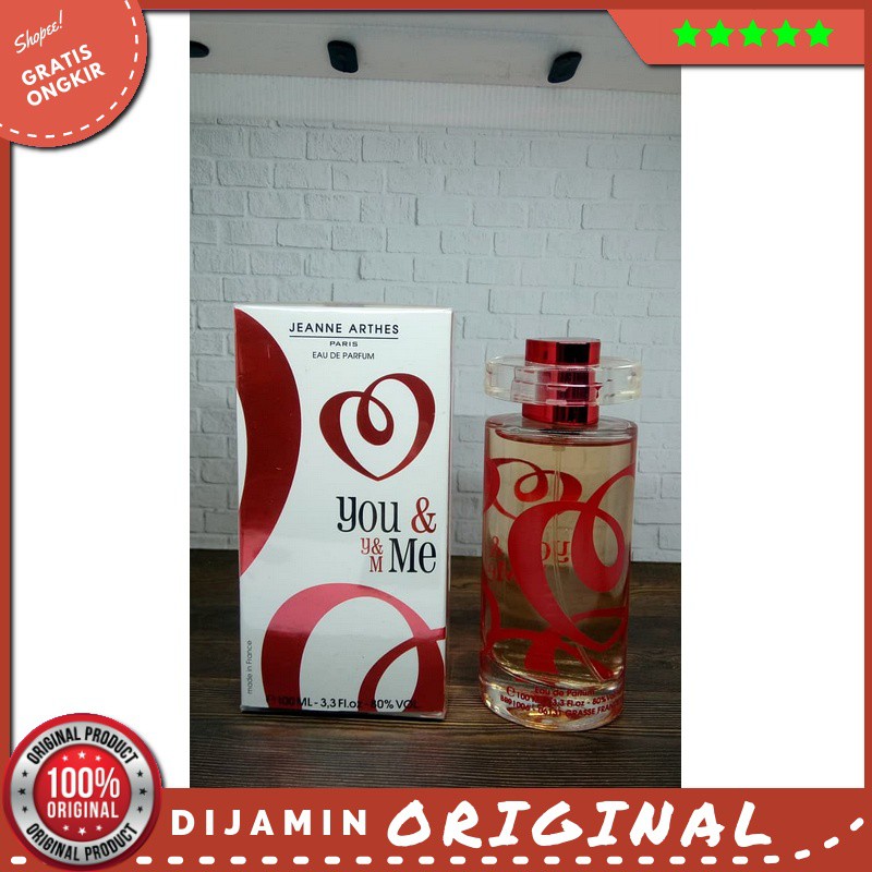 Parfum Original Jeanne Arthes You Me Edp 100Ml Asli Ori Wangi Enak Elegan Tahan Lama