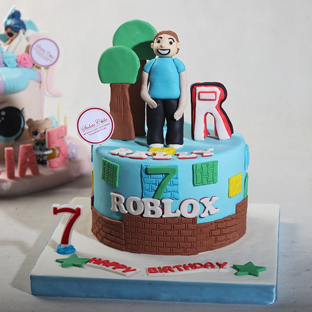 Jual Kue Ulang Tahun model ROBLOX diameter 20 cm / MOHON BACA ...
