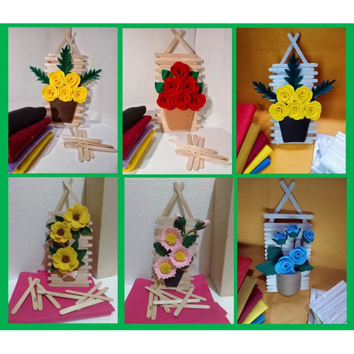 Jual Hiasan dinding Bunga flanel stick eskrim | Shopee Indonesia