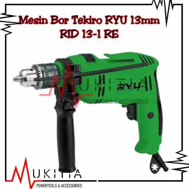 Jual Mesin Bor Kayu Tembok Besi Beton Tekiro Ryu RID13-1RE Impact Drill ...