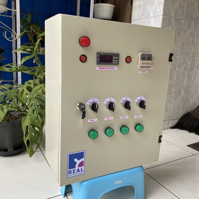 Jual Panel Blower Otomatis 4 Fan 3 Phase + Overload | Shopee Indonesia
