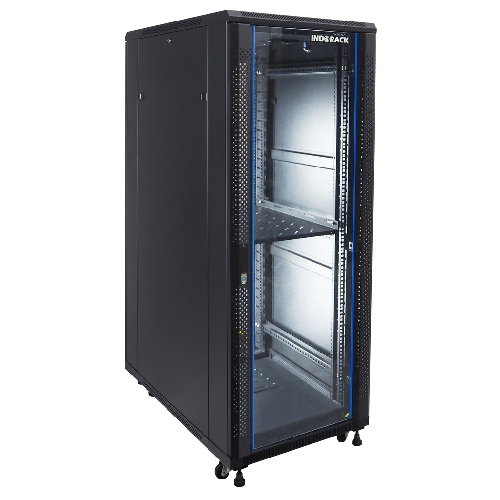 Jual INDORACK IR9032G CLOSE RACK 32U DEPTH 900MM GLASS DOOR - RACK ...