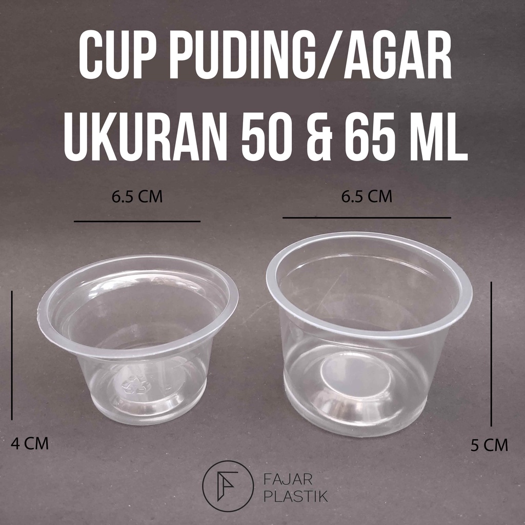 Jual Cup Pudingcup Agercup Agarcup Jellytutup Pudingtutup Agar Ukuran 50 And 65 Ml Isi 50 Pcs 9685