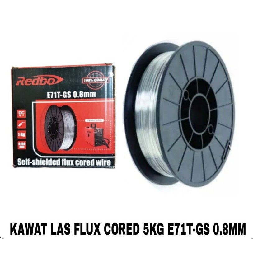 Kawat Las REDBO MIG 5 KG - Flux Core 0,8mm Wire Tanpa Gas CO2 E71T-GS350