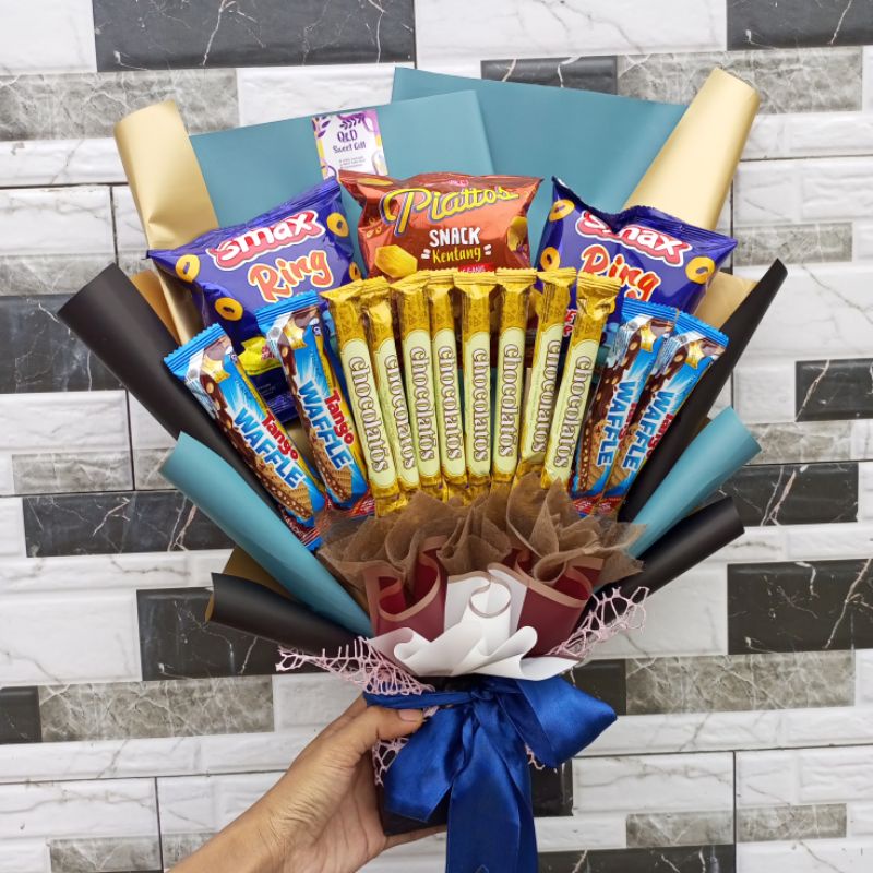 Jual BOUQUET SNACK/BUCKET SNACK/BUCKET MAKANAN | Shopee Indonesia