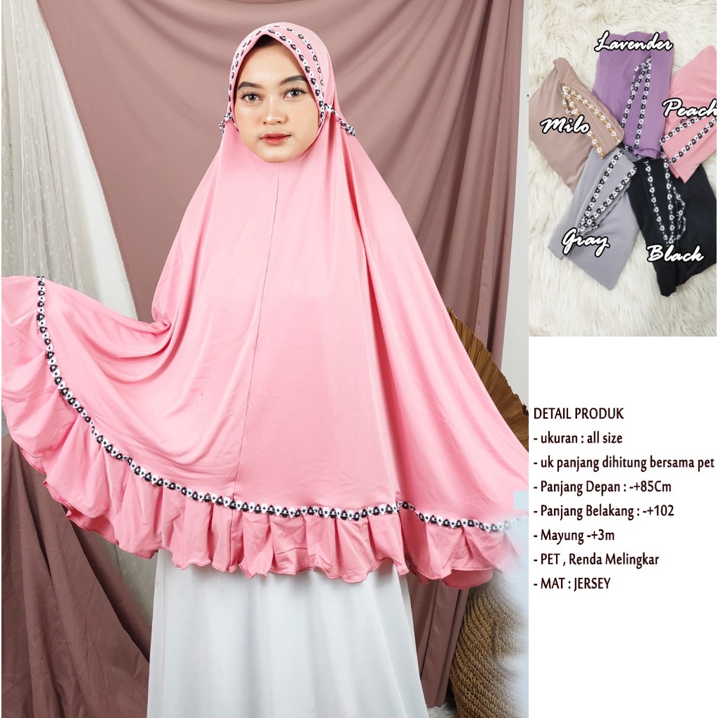 Jual mirza renda jilbab instan renda hijab instan renda jilbab jersey ...