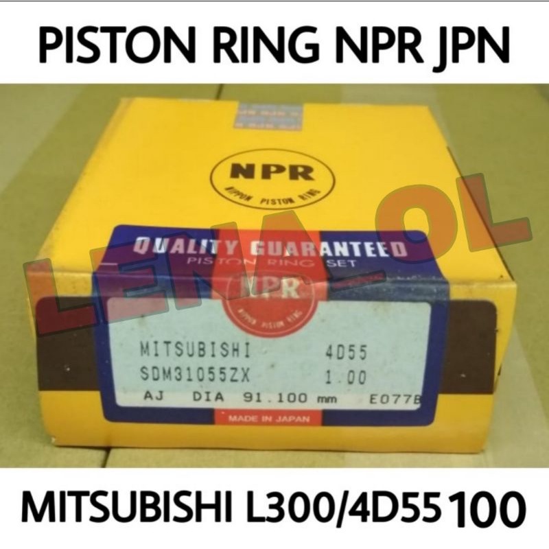 Jual PISTON RING MITSUBISHI L300 DIESEL 4D55 100 NPR JPN ASLI | Shopee ...