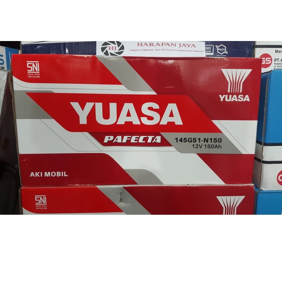 Jual AKI MOBIL YUASA PAFECTA N150 (150 AH) BASAH | Shopee Indonesia