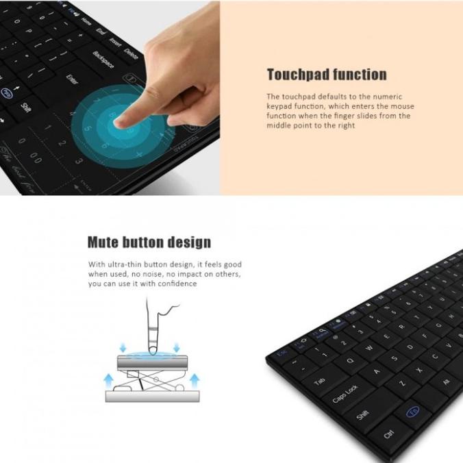 Jual bt10 bluetooth 3 0 keyboard with numeric touchpad keyboard