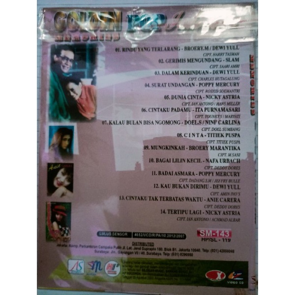 Jual VCD original golden memories pop Indonesia | Shopee Indonesia