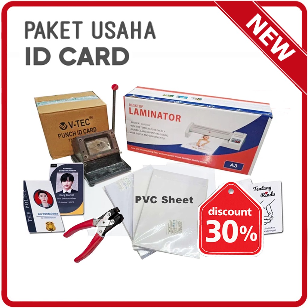 Jual PAKET USAHA Alat Cetak Id Card / Mesin Pembuat Id Card Kartu PVC