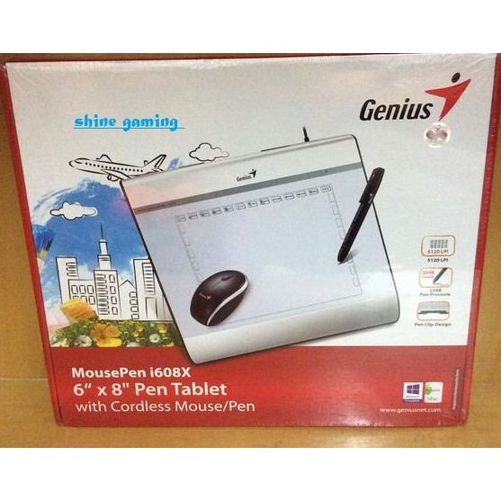 Jual Genius Mousepen I608x 6 X 8 Inch Pen Stylus Tablet With Cordless ...