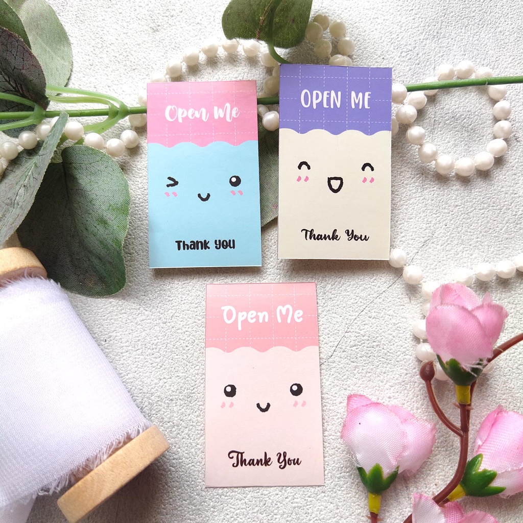 Jual STICKER / STIKER OPEN ME MINI EMOJI EMOTICON THANK YOU ONLINE SHOP ...