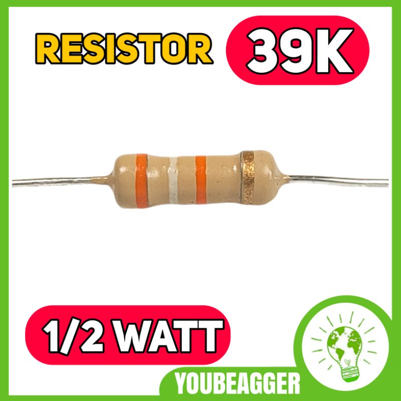 Jual Resistor 39K ohm 1/2 watt | Shopee Indonesia