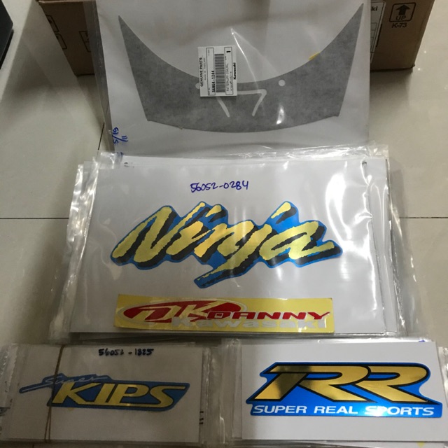 Jual Stiker set ninja rr old biru original | Shopee Indonesia
