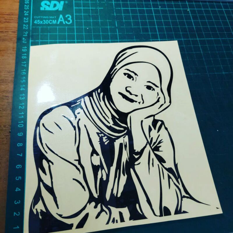 Jual Sticker Cutting Vector wanita pria pasangan custom foto sendiri ...