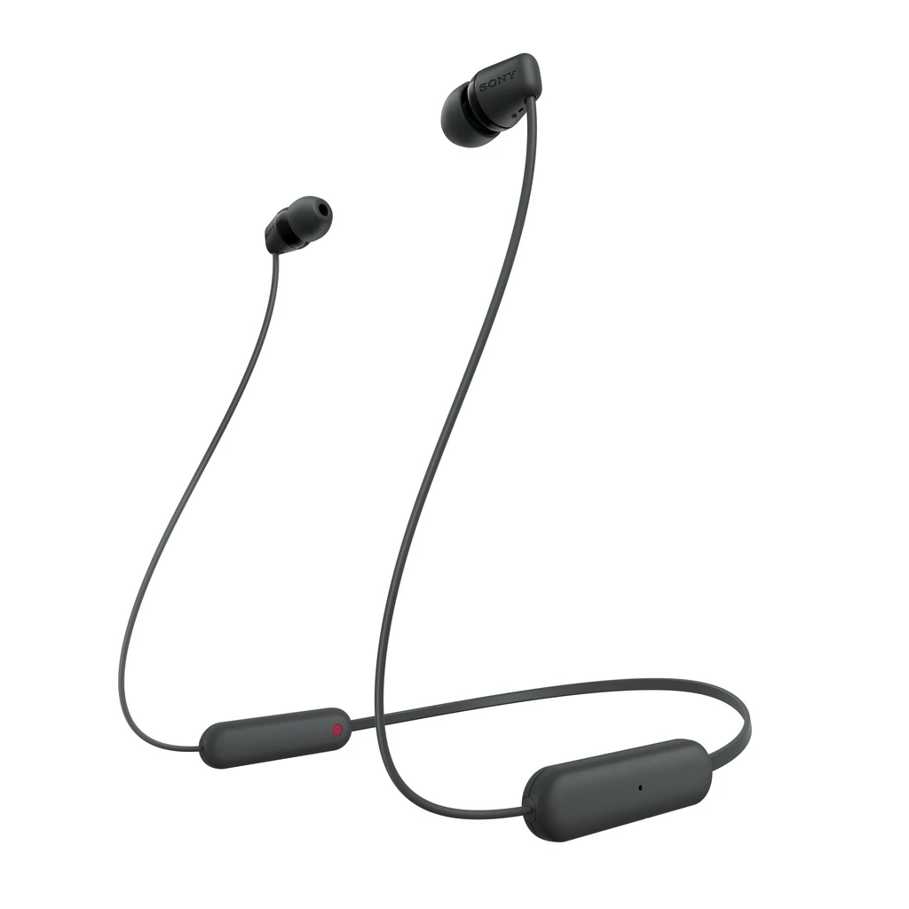SONY WI-C100 In Ear Wireless Bluetooth Headset With Microphone For Android & IOS - Black [Battery Up to 25h] Earphone Headphone