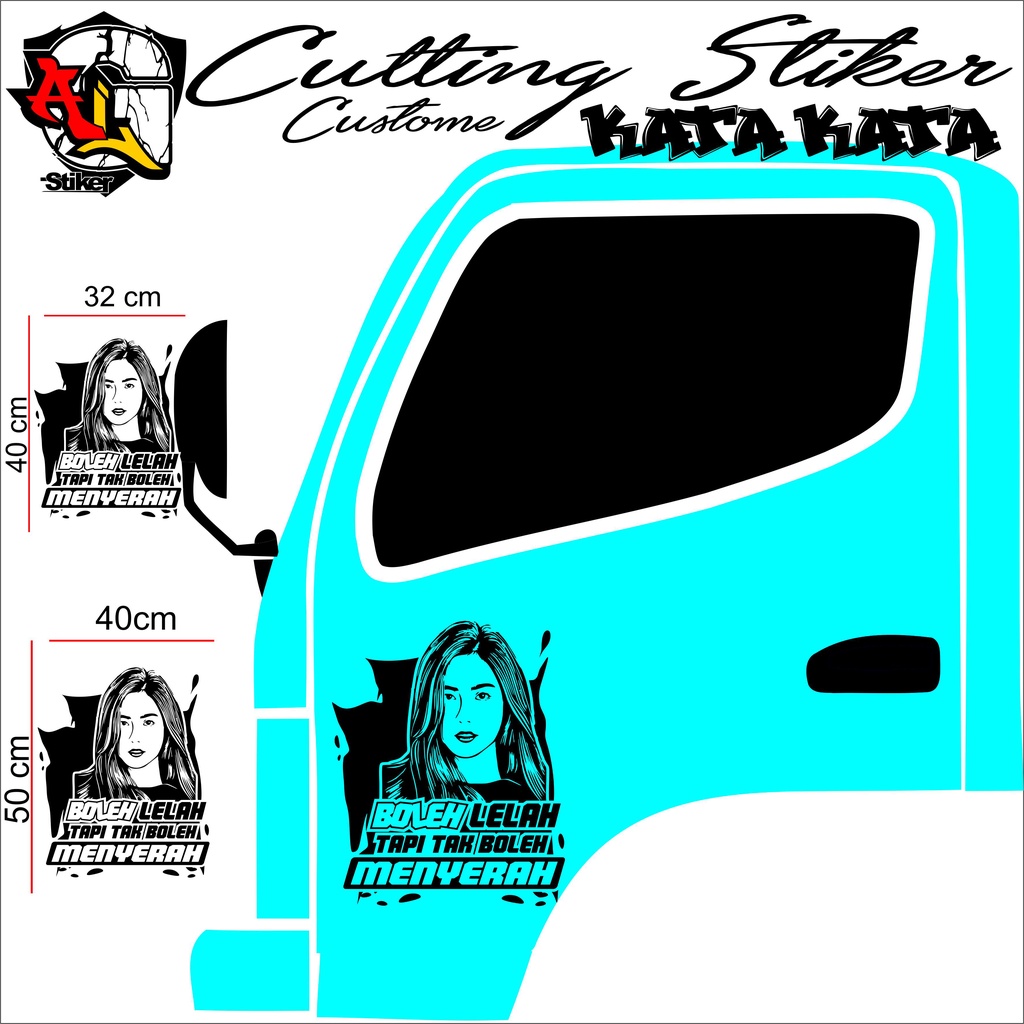 Jual STIKER/STICKER/SC.084/STIKER KATA-KATA/STIKER SELUET WANITA/SELUET ...