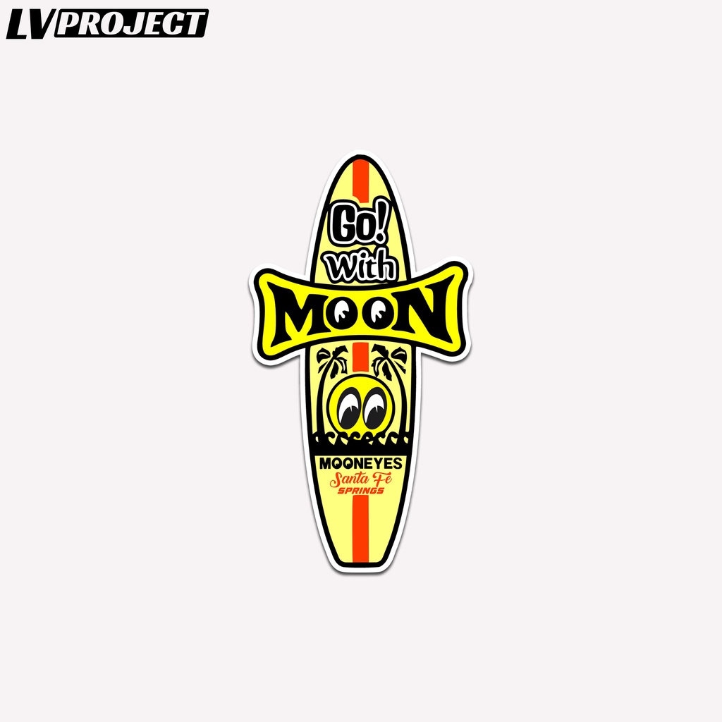 Jual Sticker Mooneyes Surfboard Laminasi Glossy 10cm Stiker Motor Helm ...