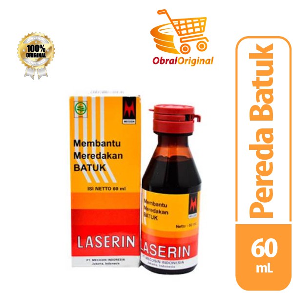 Jual Laserin Sirup Obat Batuk 60 Ml Pereda Batuk Batuk Berdahak Sakit