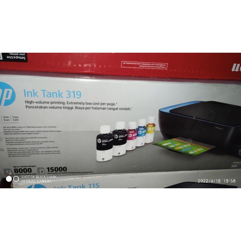 Jual Printer HP 319 Ink tank Print copy scan infus pabrik | Shopee ...