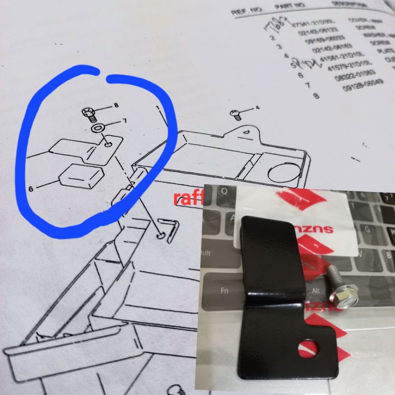 Jual klaim plat penahan aki suzuki satria 2tak sesuai foto | Shopee