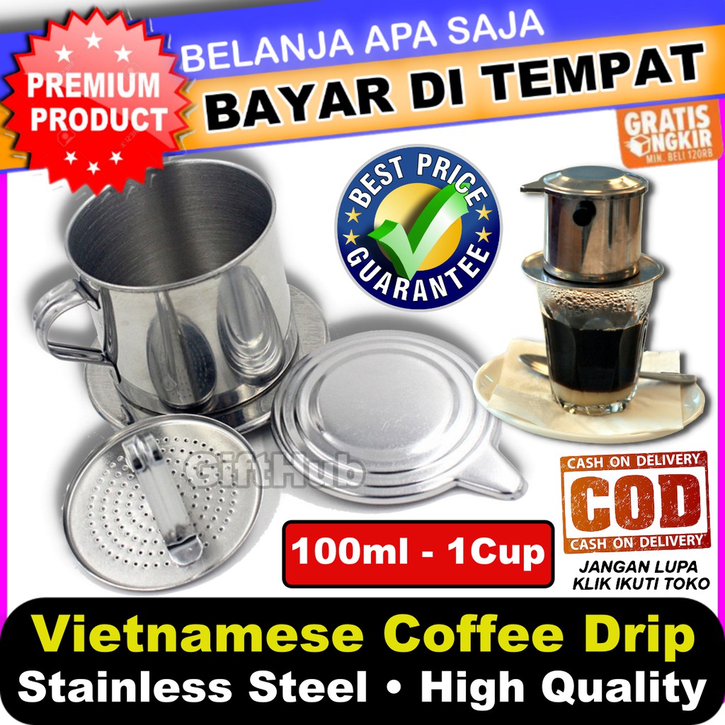 Jual Filter Saring Kopi Vietnam Vietnamese Coffee Drip 100ml 1 Cup
