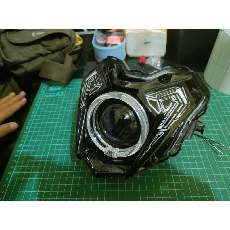 Jual HEADLAMP SUPRA GTR 150 CUSTOM PROJI BILED Shopee Indonesia