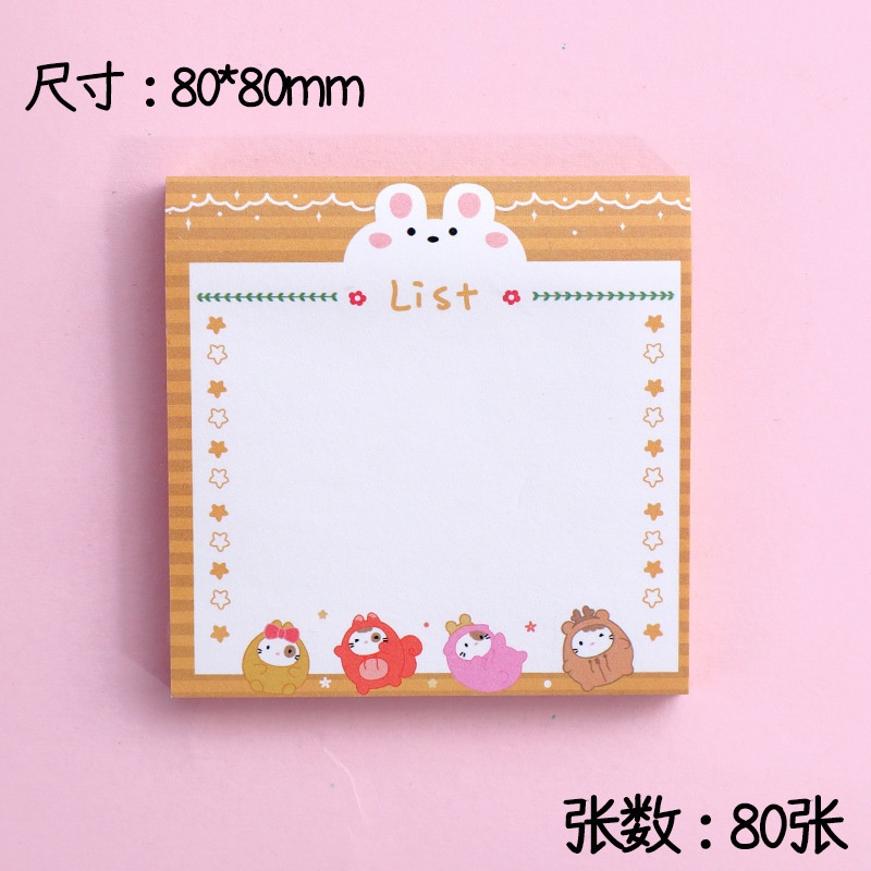 Jual 80 lembar sticky notes lucu cute diy kawai aesthetic planner ...